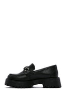 Women's Black Leather Buckle Masculine Loafer | Derimod Women's Black Leather Buckle Masculine Loafer | Derimod