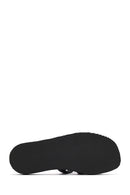 Women's Black Leather Slippers | Derimod Women's Black Leather Slippers | Derimod