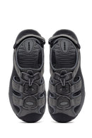 Erkek Gri Deri Outdoor Sandalet | Derimod Erkek Gri Deri Outdoor Sandalet | Derimod