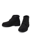 Male Black Lace-up Leather Casual Boots | Derimod Male Black Lace-up Leather Casual Boots | Derimod