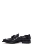 Men's Black Leather Tasseled Classic Loafer | Derimod Men's Black Leather Tasseled Classic Loafer | Derimod