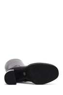 Woman Black Zippered High Heels Leather Boot | Derimod Woman Black Zippered High Heels Leather Boot | Derimod