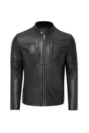 Howard Men's Black Leather Jacket | Derimod Howard Men's Black Leather Jacket | Derimod