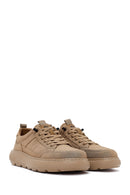 Derimod Zero Male Beige Lace-Up Thick-Soled Fabric Sneaker | Derimod Derimod Zero Male Beige Lace-Up Thick-Soled Fabric Sneaker | Derimod
