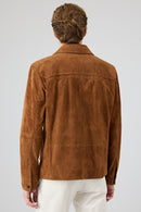 Mark Men's Brown Suede Leather Jacket | Derimod Mark Men's Brown Suede Leather Jacket | Derimod