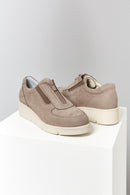 Zipper Detailed Mink Women's Sports Shoes | Derimod Zipper Detailed Mink Women's Sports Shoes | Derimod