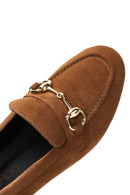 Women's Tan Suede Leather Loafer | Derimod Women's Tan Suede Leather Loafer | Derimod