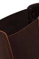 Woman Brown Thick-Soled Leather Chelsea Boots | Derimod Woman Brown Thick-Soled Leather Chelsea Boots | Derimod