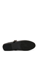 Women's Black Buckle Leather Ballerinas | Derimod Women's Black Buckle Leather Ballerinas | Derimod