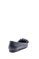 Women's Leather Beaded Ballerinas | Derimod Women's Leather Beaded Ballerinas | Derimod