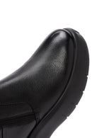 Male Black Zip Closure Thick-Soled Leather Boots | Derimod Male Black Zip Closure Thick-Soled Leather Boots | Derimod