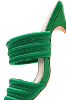 Women's Green Heeled Slippers | Derimod Women's Green Heeled Slippers | Derimod