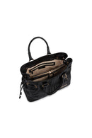 Geox Women's Black Marsila Long Strap Leather Handbag | Derimod Geox Women's Black Marsila Long Strap Leather Handbag | Derimod
