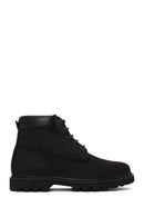 Male Black Lace-up Leather Casual Boots | Derimod Male Black Lace-up Leather Casual Boots | Derimod