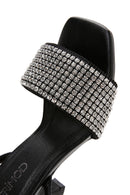 Women's Black Stone Heeled Sandals | Derimod Women's Black Stone Heeled Sandals | Derimod