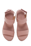 Kadın Pembe Kalın Tabanlı Comfort Sandalet | Derimod Kadın Pembe Kalın Tabanlı Comfort Sandalet | Derimod