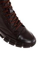 Erkek Kahverengi Deri Bilekli Sneaker | Derimod Erkek Kahverengi Deri Bilekli Sneaker | Derimod