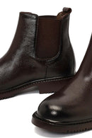 Men's Brown Leather Chelsea Boot | Derimod Men's Brown Leather Chelsea Boot | Derimod