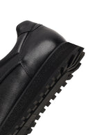 Men's Black Lace-Up Thick-Soled Leather Casual Sneaker | Derimod Men's Black Lace-Up Thick-Soled Leather Casual Sneaker | Derimod