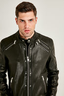Westbrook Men's Leather Jacket | Derimod Westbrook Men's Leather Jacket | Derimod