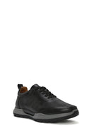 Erkek Siyah Bağcıklı Deri Casual Sneaker | Derimod Erkek Siyah Bağcıklı Deri Casual Sneaker | Derimod