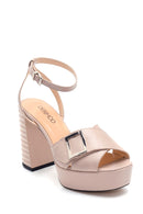 Women's Leather Heeled Sandals | Derimod Women's Leather Heeled Sandals | Derimod