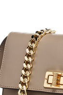 Geox Women Mink Liliane Chain Strap Leather Crossbody Bag | Derimod Geox Women Mink Liliane Chain Strap Leather Crossbody Bag | Derimod