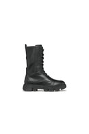 Geox Women's Black Vilde Biker Leather Boots | Derimod Geox Women's Black Vilde Biker Leather Boots | Derimod