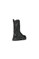 Geox Women's Black Vilde Biker Leather Boots | Derimod Geox Women's Black Vilde Biker Leather Boots | Derimod