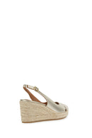 Geox Women's Gold Panarea Ankle Strap Wedge Heeled Leather Espadrille | Derimod Geox Women's Gold Panarea Ankle Strap Wedge Heeled Leather Espadrille | Derimod