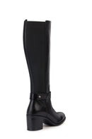 Geox Women's Black New Asheel Leather Zippered Boots | Derimod Geox Women's Black New Asheel Leather Zippered Boots | Derimod