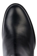 Geox Women's Black New Asheel Leather Zippered Boots | Derimod Geox Women's Black New Asheel Leather Zippered Boots | Derimod