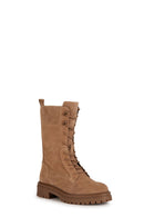 Geox Women's Brown Iridea Lace-up Suede Leather Boots | Derimod Geox Women's Brown Iridea Lace-up Suede Leather Boots | Derimod