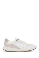 Geox Women's White Bulmya Lace-Up Leather Sneaker | Derimod Geox Women's White Bulmya Lace-Up Leather Sneaker | Derimod