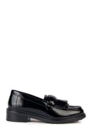 Geox Women's Black Walk Pleasure Leather Masculine Loafer | Derimod Geox Women's Black Walk Pleasure Leather Masculine Loafer | Derimod