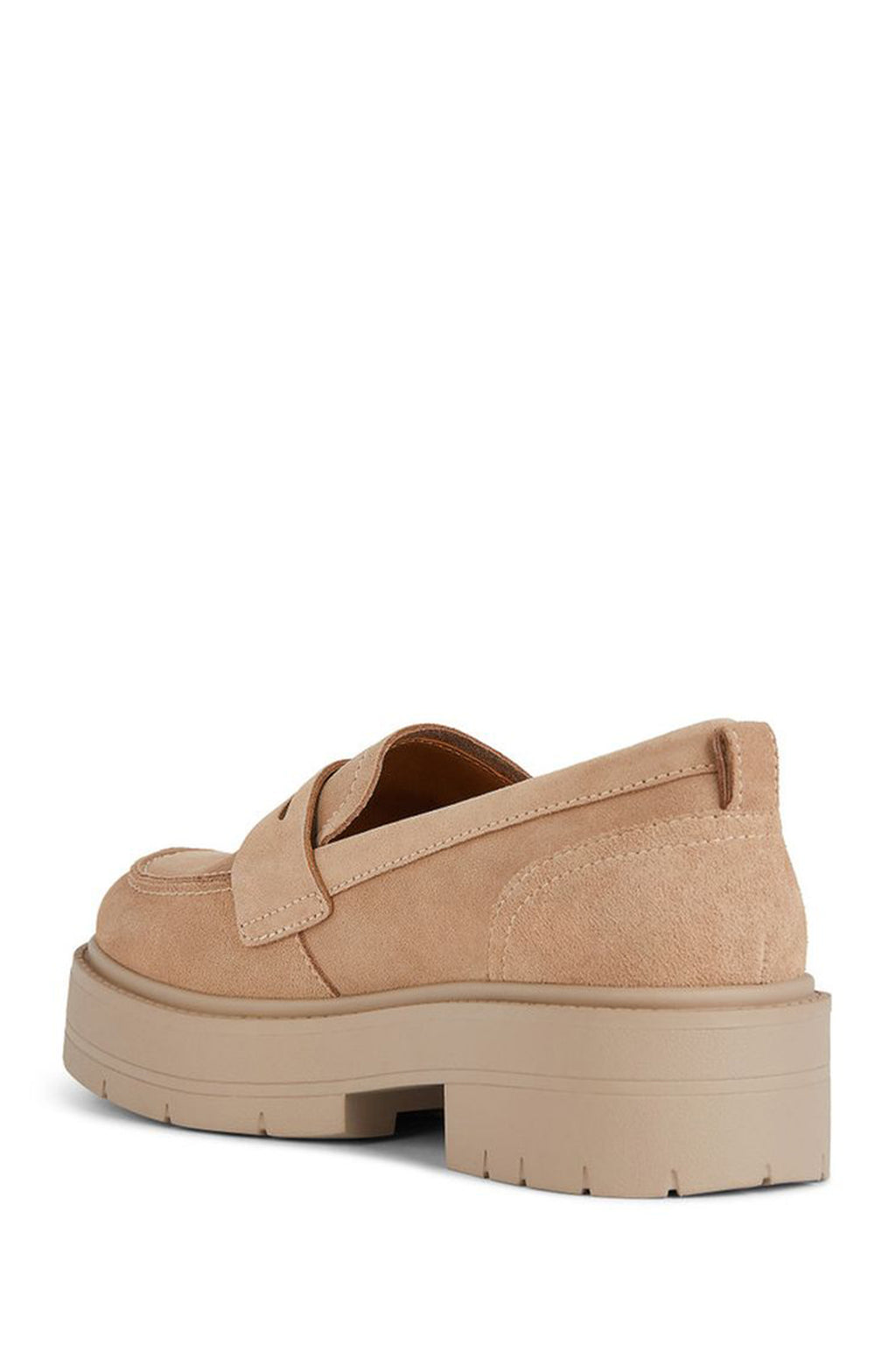 Geox Kadın Bej Spherica Ec7 Süet Deri Maskülen Loafer