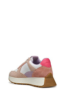 Geox Woman Multicoloured D Amabel A - Nappa + Suede Lace-up Leather Sneakers | Derimod Geox Woman Multicoloured D Amabel A - Nappa + Suede Lace-up Leather Sneakers | Derimod
