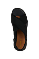 Geox Women's Black Spherica Ankle Strap Fabric Sandals | Derimod Geox Women's Black Spherica Ankle Strap Fabric Sandals | Derimod