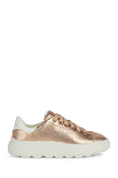 Geox Kadın Pembe Spherica Bağcıklı Kalın Tabanlı Deri Sneaker | Derimod Geox Kadın Pembe Spherica Bağcıklı Kalın Tabanlı Deri Sneaker | Derimod