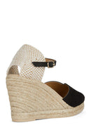 Geox Women's Black Gelsa Ankle Strap Wedge Heel Espadrille | Derimod Geox Women's Black Gelsa Ankle Strap Wedge Heel Espadrille | Derimod