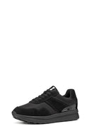 Geox Women Black D Runntıx A - Nylon+Suede Lace-Up Thick-Soled Fabric Sneaker | Derimod Geox Women Black D Runntıx A - Nylon+Suede Lace-Up Thick-Soled Fabric Sneaker | Derimod