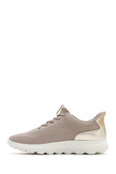 Geox Women's Beige Spherica Plus Lace-Up Thick-Sole Fabric Sneakers | Derimod Geox Women's Beige Spherica Plus Lace-Up Thick-Sole Fabric Sneakers | Derimod