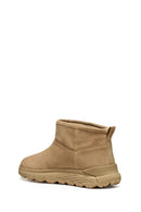 Geox Women Beige D Spherica 4X4 B Abx B - Suede Suede Leather Teddy Boot | Derimod Geox Women Beige D Spherica 4X4 B Abx B - Suede Suede Leather Teddy Boot | Derimod