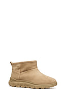 Geox Women Beige D Spherica 4X4 B Abx B - Suede Suede Leather Teddy Boot | Derimod Geox Women Beige D Spherica 4X4 B Abx B - Suede Suede Leather Teddy Boot | Derimod