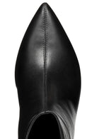 Geox Women Black D Kleopy B - Nappa Sheep Lea Zippered Thin Heeled Leather Boot | Derimod Geox Women Black D Kleopy B - Nappa Sheep Lea Zippered Thin Heeled Leather Boot | Derimod