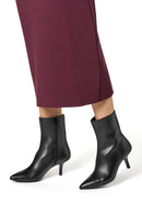 Geox Women Black D Kleopy B - Nappa Sheep Lea Zippered Thin Heeled Leather Boot | Derimod Geox Women Black D Kleopy B - Nappa Sheep Lea Zippered Thin Heeled Leather Boot | Derimod