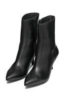 Geox Women Black D Kleopy B - Nappa Sheep Lea Zippered Thin Heeled Leather Boot | Derimod Geox Women Black D Kleopy B - Nappa Sheep Lea Zippered Thin Heeled Leather Boot | Derimod