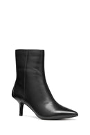 Geox Women Black D Kleopy B - Nappa Sheep Lea Zippered Thin Heeled Leather Boot | Derimod Geox Women Black D Kleopy B - Nappa Sheep Lea Zippered Thin Heeled Leather Boot | Derimod