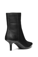 Geox Women Black D Kleopy B - Nappa Sheep Lea Zippered Thin Heeled Leather Boot | Derimod Geox Women Black D Kleopy B - Nappa Sheep Lea Zippered Thin Heeled Leather Boot | Derimod