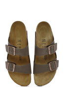 Birkenstock Erkek Vizon Çift Tokalı Arizona Eva Terlik | Derimod Birkenstock Erkek Vizon Çift Tokalı Arizona Eva Terlik | Derimod